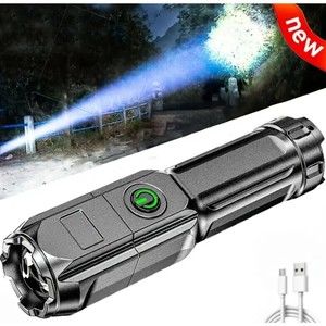 1pc Powerful Zoomable , Small Flashlight, Telescopic Zoom Light